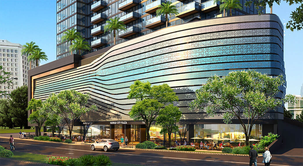 Hawaii City Plaza Commercial Area Artist Rendering
