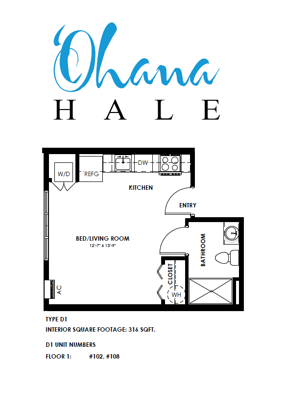 Ohana Hale Floor Plan D1